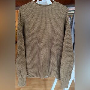 NWOT American Apparel Fisherman’s Pullover Chunky Knit Sweater in Army, Size S